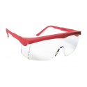 Lunettes de sécurité, Monture rouge PIVOLUX - Oculaire incolore-LUX OPTICAL