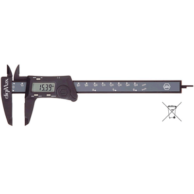 Pied à coulisse numérique digiMax WIHA, résolution 0,01 mm. 294229