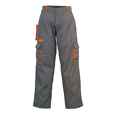 Pantalon de travail PADDOCK, gris et orange, coton-poly, 245 g/m2 COVERGUARD