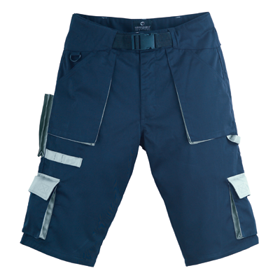 Short de travail NAVY, marine et gris, coton-poly, 245g/m2 COVERGUARD 8NAVS