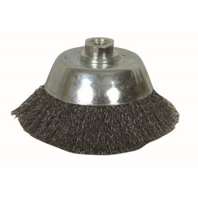 Brosse conique coupe fil ondulé pour meuleuse de diamètre 230 mm - Sodise | 15588