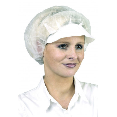Charlottes rondes à visière polypro blanche Tidy Professionnel | 45640