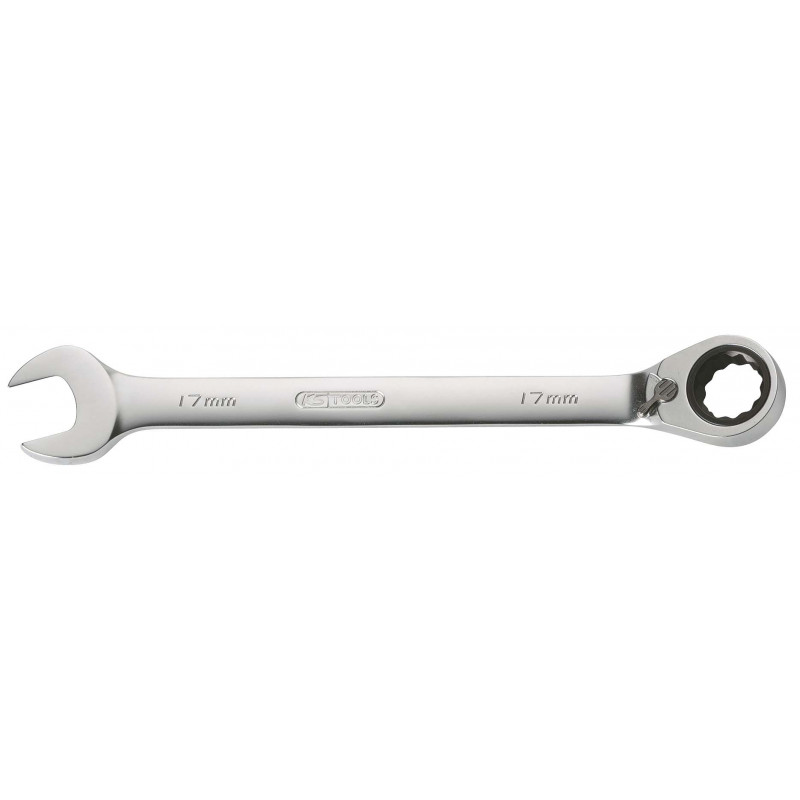Clé mixte à cliquet réversible Chrome Plus 72 dents 15 mm Kstools | 503.4615