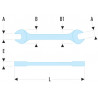 CLE PLATE FACOM A FOURCHE 1" X 1"1/16 | 44.1'X1'1/16