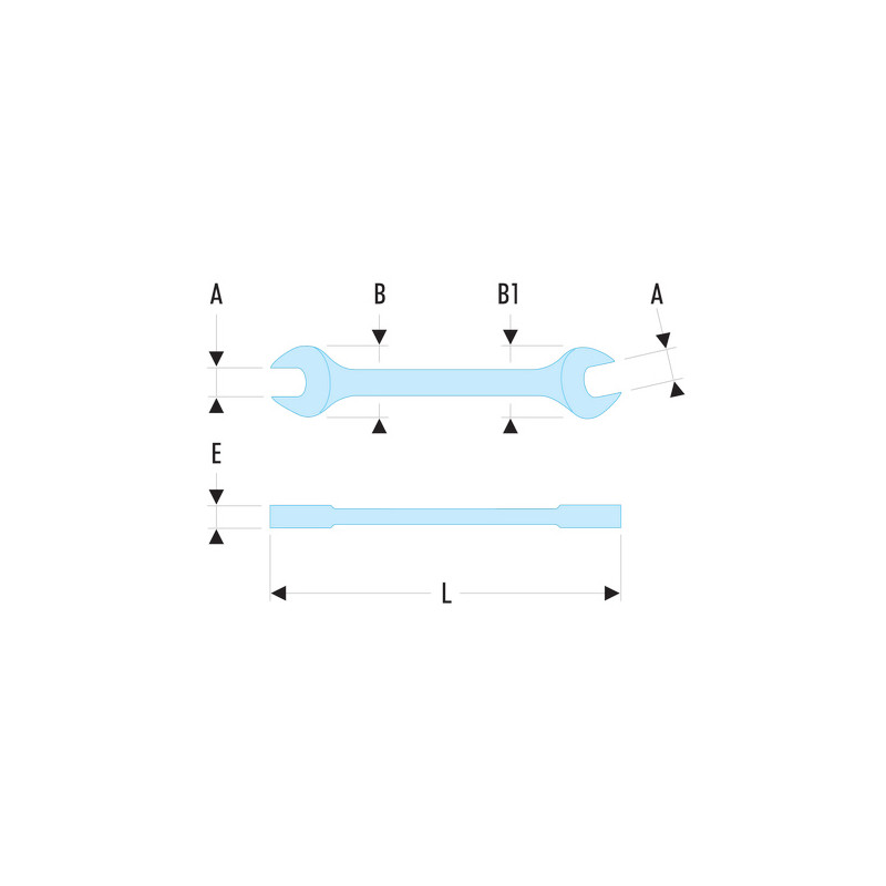 CLE PLATE FACOM A FOURCHE 1"1/8 X 1"1 | 44.1'1/8X1'1/4