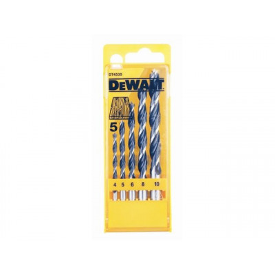 Coffret plastique 5 mèches à bois 3 pointes DEWALT - DT4535