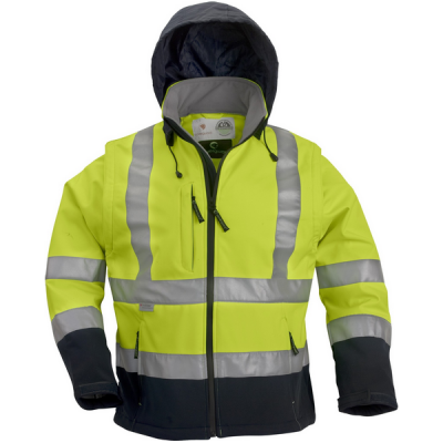 Veste SOFTSHELL manches amovible jaune marine 70630 Coverguard