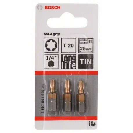 Embout de vissage qualité Max Grip Accessoire Bosch pro outillage 2607001691