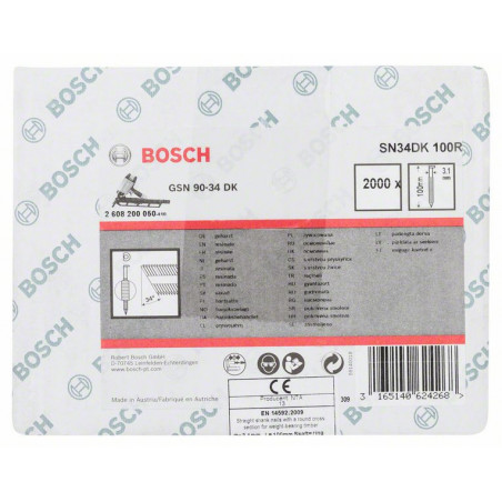 Clou en bande tête D SN34DK 100R Accessoire Bosch pro outillage 2608200050