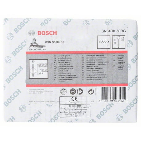 Clou en bande tête D SN34DK 50RG Accessoire Bosch pro outillage 2608200019