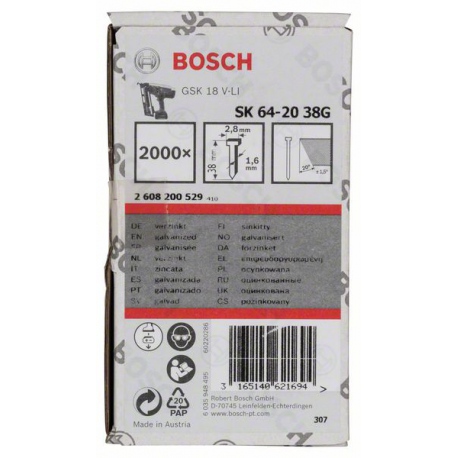 Pointe à tête fraisée SK64 20G Accessoire Bosch pro outillage 2608200529