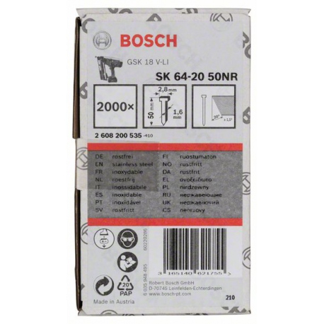 Pointe à tête fraisée SK64 20NR Accessoire Bosch pro outillage 2608200535
