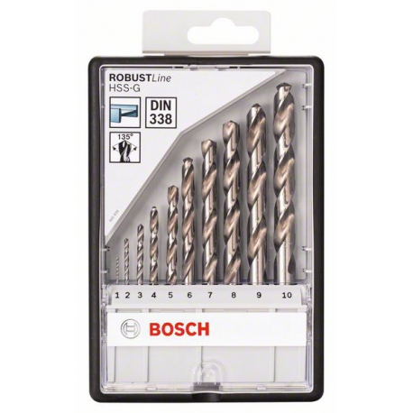 Forets à métaux Robust Line HSS-G 135°, set de 10 pièces Accessoire Bosch pro outillage 2607010535