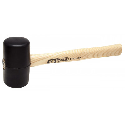 Maillet caoutchouc 700g - tête Ø73mm - avec manche frêne galbé KS Tools | 140.5223