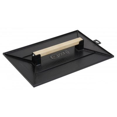 Taloche plastique noire - Poignée bois - Plateau alvéolé - 200x120 mm KS Tools | 144.0526