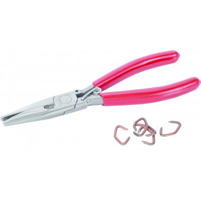Jeu de pinces à attaches-coussins, avec 100 attaches - KS Tools | 118.0160