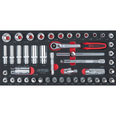 Module de douilles et accessoires ULTIMATE 3/8" en pouces, 46 pièces - KS Tools | 713.1023