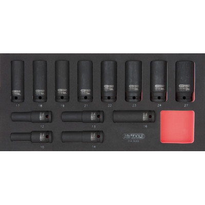 Module de douilles longues à chocs 1/2", 13 pièces - KS Tools | 713.1030
