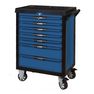 Servante PEARLline bleue 7 tiroirs équipée de 187 outils - KS Tools | 804.7186