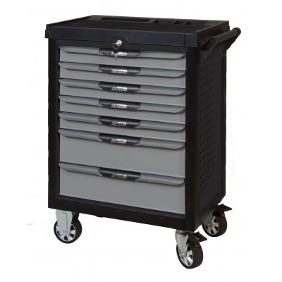 Servante PEARLline grise et noire 7 tiroirs équipée de 311 outils - KS Tools | 816.7311