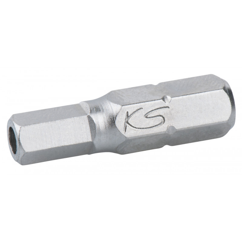 KS TOOLS 1/4' Embouts De Vissage 6 Pans Percé,25mm,2,5mm,5er