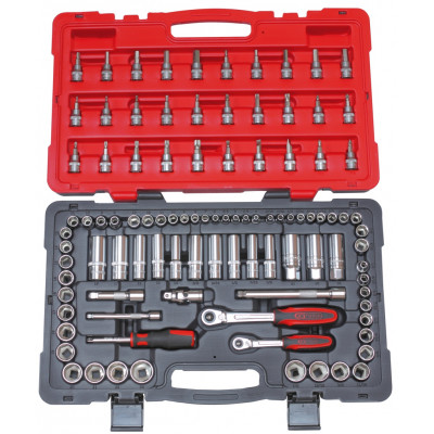 Coffret de douilles et accessoires ULTIMATE 1/4" - 3/8" pouces et métrique, 99 pièces - KS Tools | 922.0699