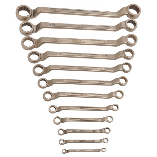 Clé Polygonale Double Coudée 8x9mm KS Tools - Chrome Vanadium - Profil FlankTraction - DIN 838
