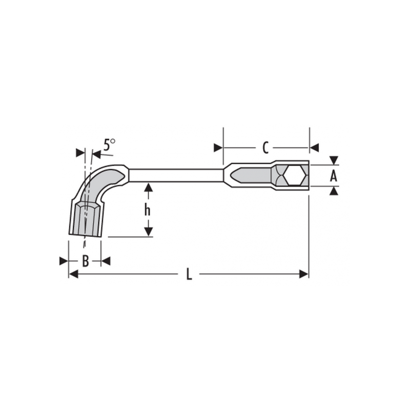 E113378 Expert Clés à pipe débouchées 12 pans x 6 pans