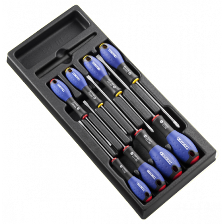 Coffret de 8 Tournevis de précision Micro-Tech Fente Phillips Pozidriv - FACOM FRANCE | AEF.J6