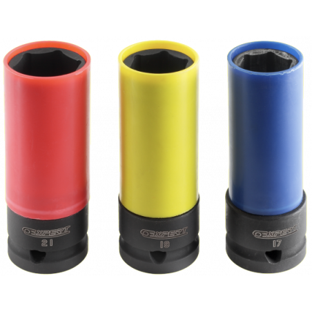 E194676 Expert Jeu de 3 douilles jantes alliages 17, 19, 21 mm - 1/2''