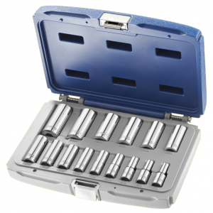 King Tony 4215MR Coffret De Douilles Longues Métrique 1/2" - Lot De 15 Pièces
