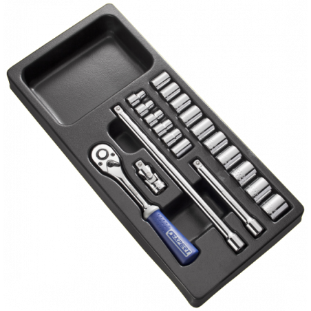 E194678 Expert Module de douilles et accessoires 3/8" métriques - 20 pièces