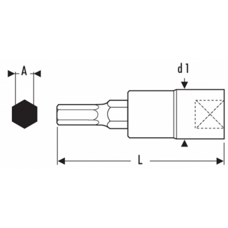 E030934 Expert Douilles tournevis 3/8" pour vis 6 pans creux