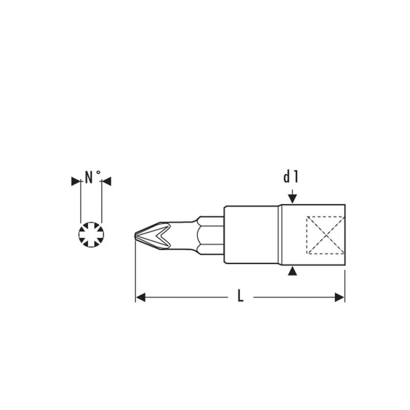 E030924 Expert Douilles tournevis 3/8" pour vis Pozidriv®