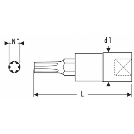 E030912 Expert Douilles tournevis 3/8" pour vis Torx®