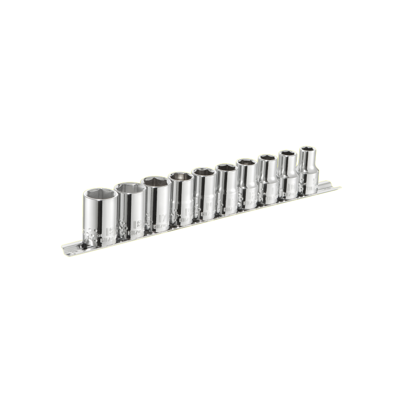 E034837 Expert Rack de 10 douilles 1/2" métriques