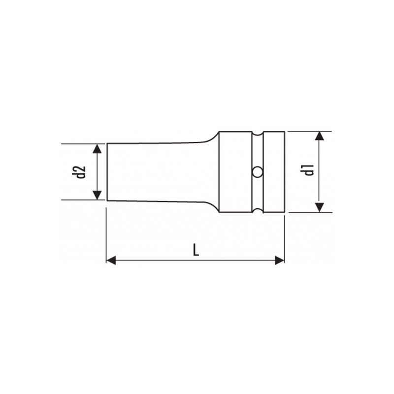 E113605 Expert Douilles longues Impact 1/2" - 6 pans - métriques