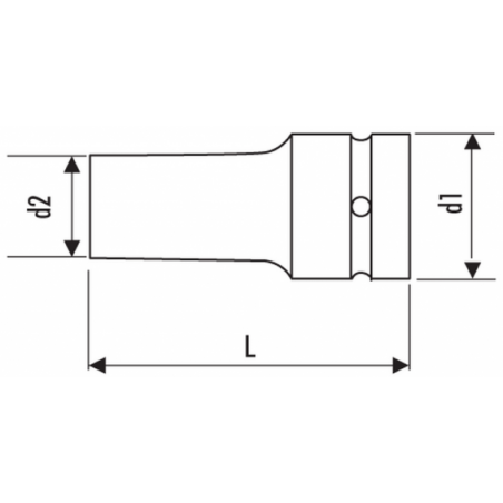 E113606 Expert Douilles longues Impact 1/2" - 6 pans - métriques