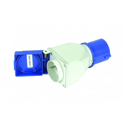 Adaptateur compact IP44 CE17 et prise française 2P+T - Sodise | 03265