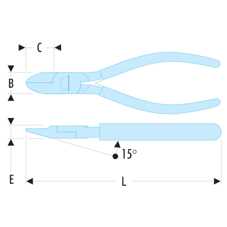 395.16 Facom Pinces coupantes diagonales pour plastique
