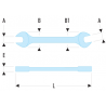 44.13X17 Facom Clés à fourches métriques