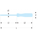Tournevis ISORYL PH1 pour vis cruciformes Phillips - FACOM FRANCE