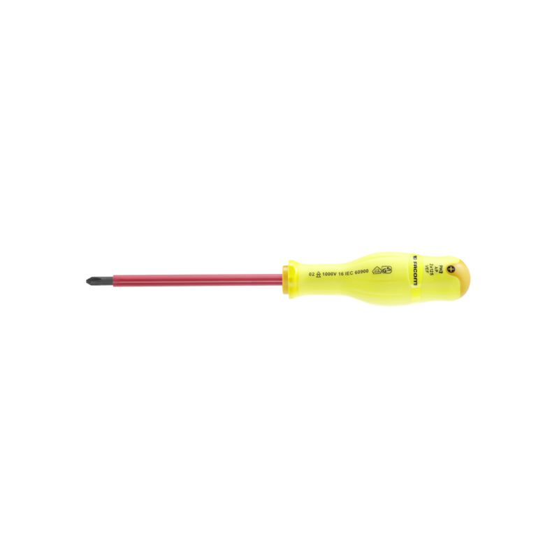 AP2X125VEF Facom AP.VEF - Tournevis PROTWIST® isolés 1000 Volts pour vis cruciformes Phillips® - FLUO