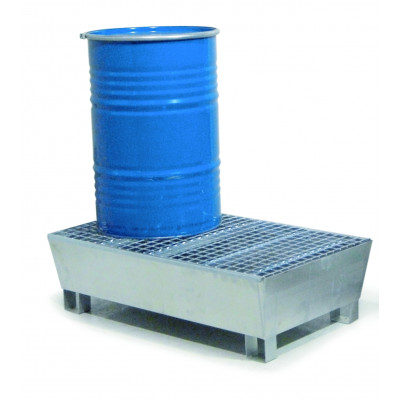 Bac de rétention galvanisé - 2 futs - 220 Litres - 1220 x 815 x 330 - Sodise | 08363