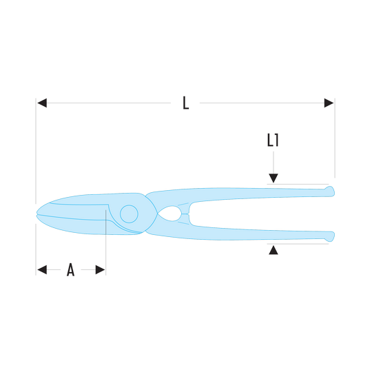 Cisaille à Tôle Type Anglais C.K T4536 08 - 200 Mm, Acier Forgé De Qualité Pro