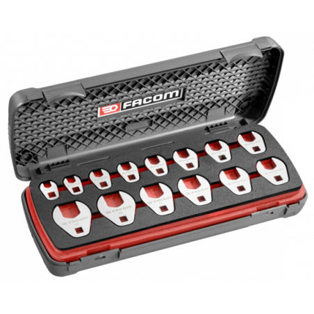 J.J14CF Facom Coffret d'embouts 3/8 crowfoot fourche métriques
