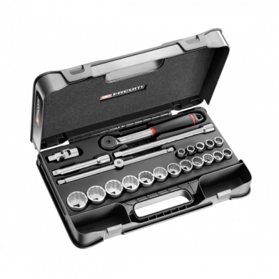 S.161-2P12U Facom Coffret douilles 1/2" 12 pans en pouces- 22 pièces - S.161-2P12U