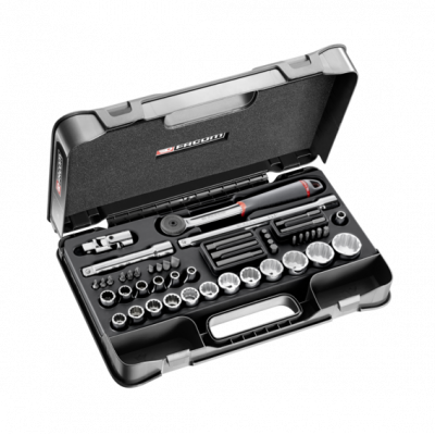 S.850 Facom Coffret douilles 1/2" 12 pans métriques - 48 pièces - S.850