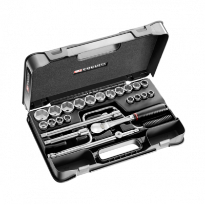 SL.161-3P6U Facom Coffret douilles 1/2" 6 pans en pouces - 25 pièces - SL.161-3P6U