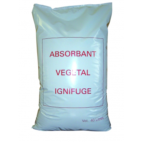 Absorbant végétal ignifuge industrie 40l - Sodise | 18570